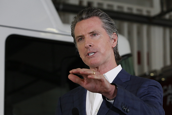 Gov. Gavin Newsom at the CalFire/Cameron Park Fire Station in Cameron Park on May 13, 2020. Photo by Rich Pedroncelli, AP Photo/Pool