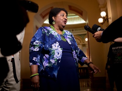 Assemblymember Shirley Weber gives a press conference in the capitol following the passage of her bill AB 392 which would limit the use of deadly force by police in California on July 8, 2019. Photo by Anne Wernikoff for CalMatters