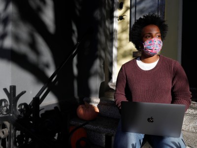 Penny Bailey, a technology recruiter for Figma, works from home in San Francisco, on Wednesday, Jan. 6, 2021. Photo by Jane Tyska, Bay Area News Group