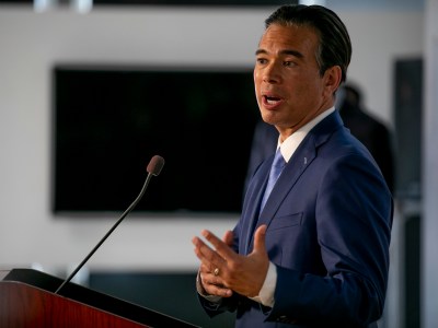 Assemblymember Rob Bonta speaks during a press conference announcing his nomination as the new Attorney General at International Hotel Manilatown center in San Francisco on March 24, 2021. Photo by Anne Wernikoff, CalMatters