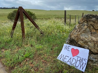 The location of a proposed UC Santa Cruz student housing project. Photo by Ryan Loyola for CalMatters