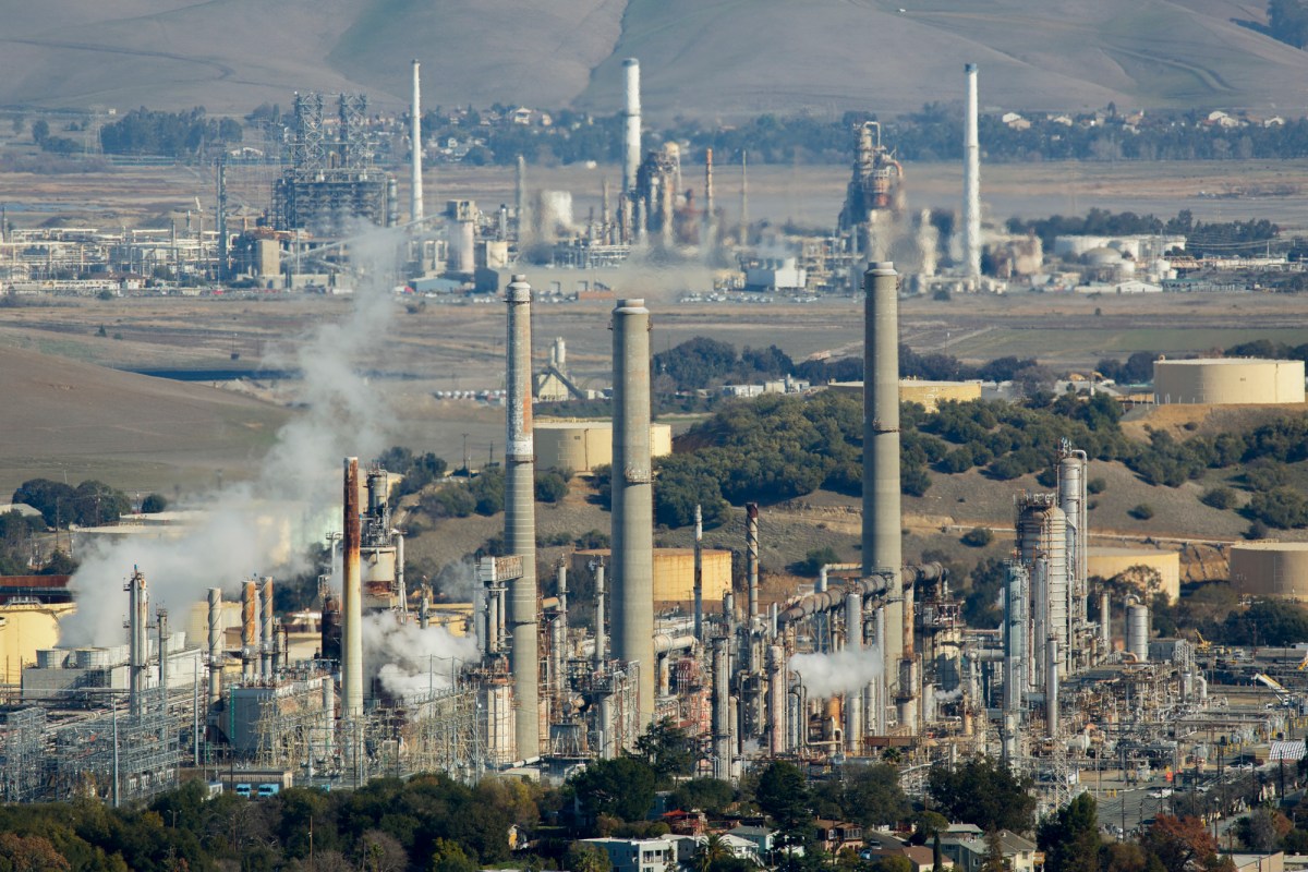 An oil refinery operates in Martinez on January 23, 2021. Photo by Michael R. Lopez via iStock
