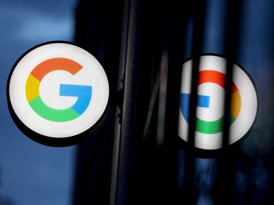 A sign outside of Google Store Chelsea in Manhattan, New York City on Nov. 17, 2021. Photo by Andrew Kelly, Reuters