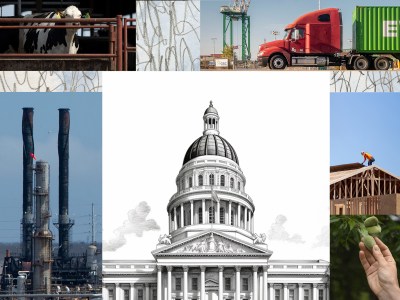 Illustration by Miguel Gutierrez Jr., CalMatters; iStock, Midjourney