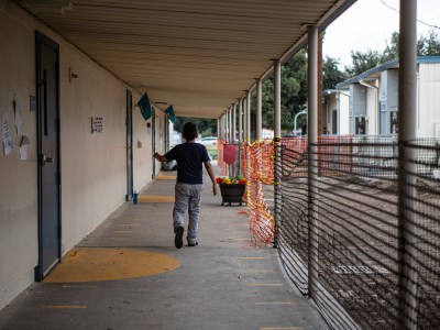 Construction sites in the hallways of the Keyes Elementary School in Keyes on Nov. 15, 2023. Multiple projects keep going on at the campus due to lack of funds to continue. Photo by Larry Valenzuela, CalMatters/CatchLight Local
