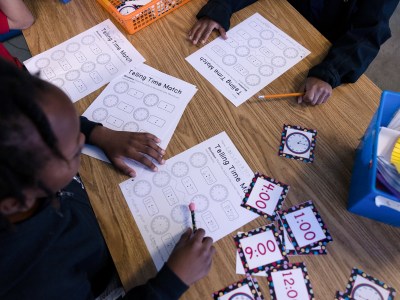 Students at a classroom at St. HOPE’s Public School 7 Elementary in Sacramento on May 11, 2022. Photo by Miguel Gutierrez Jr., CalMatters