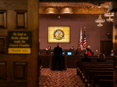 A Beverly Hills City Council Meeting at Beverly Hills City Hall on April 16, 2024. Photo by Jules Hotz for CalMatters