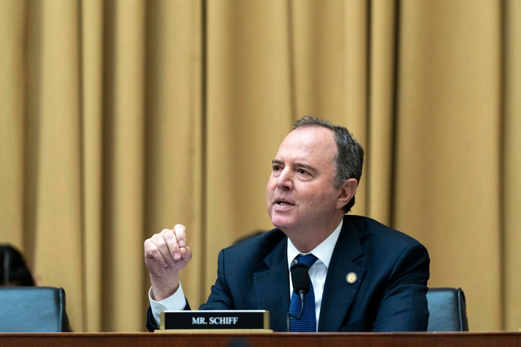 Rep. Adam Schiff speaks during the House Judiciary Committee hearing on the Report of Special Counsel John Durham, on Capitol Hill in Washington on June 21, 2023. Photo by Jose Luis Magana, AP Photo