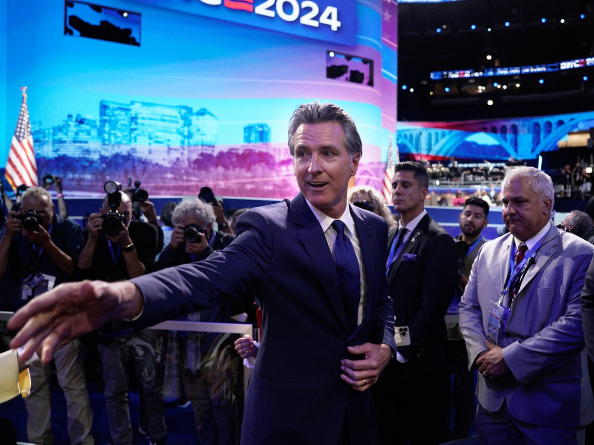 The future happens in California, Gavin Newsom says in praise of Kamala Harris. But what’s his?